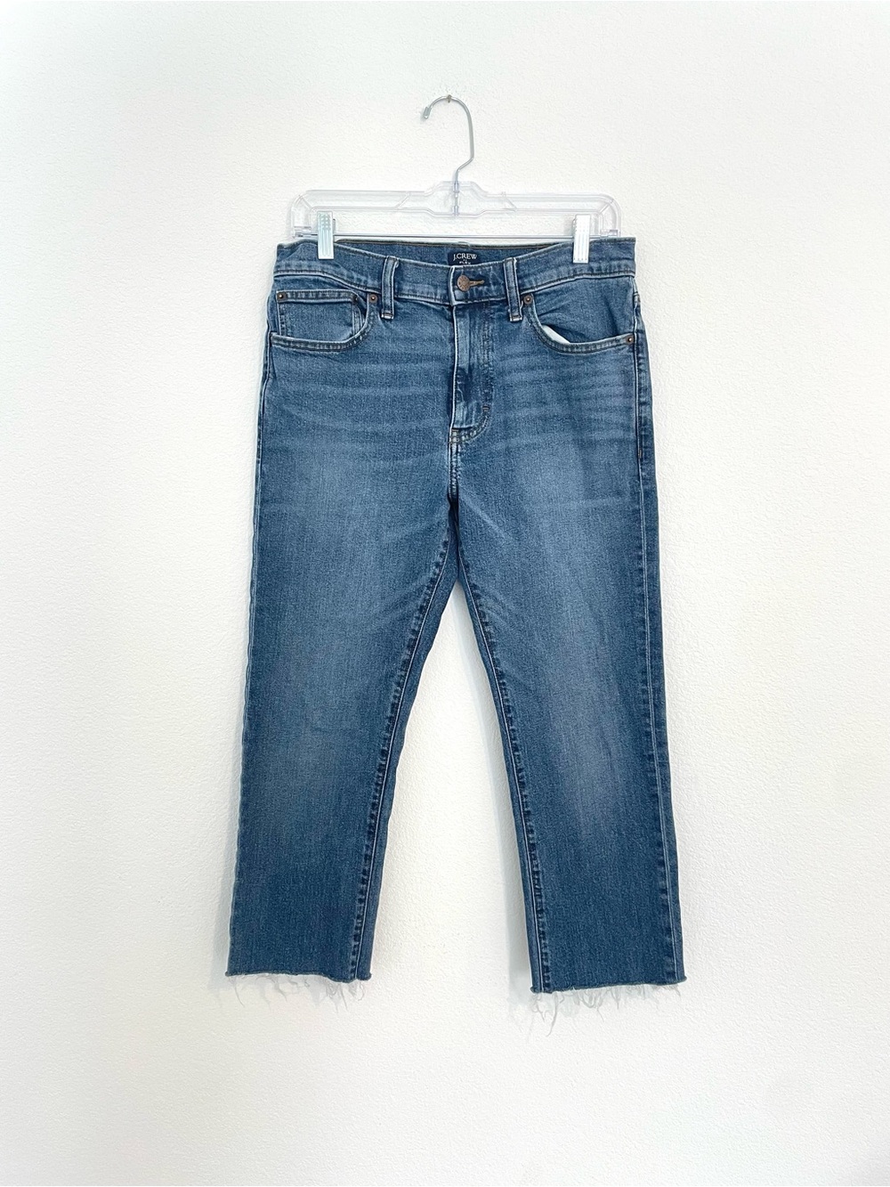 J. Crew Cropped Straight Medium Blue Jeans